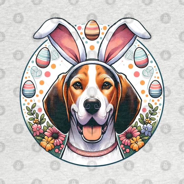 Treeing Walker Coonhound Enjoys Easter with Bunny Ears by ArtRUs